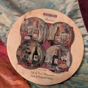 Sakura Stoneware Plate Set - 🍷🍾